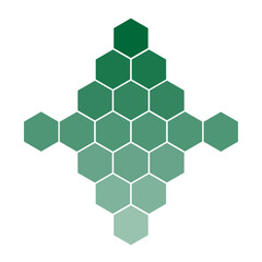 abstract background with green hexagons
