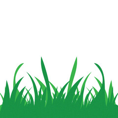 green grass on white background