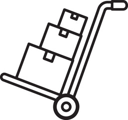 Shopping cart with arrow pointing down