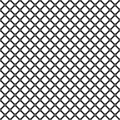 Seamless Black and White Diamond Grid Texture with Circular Intersections .