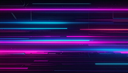 Neon Lines with Digital Motion and Futuristic Flow