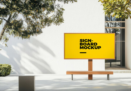 Signboard Mockup Template