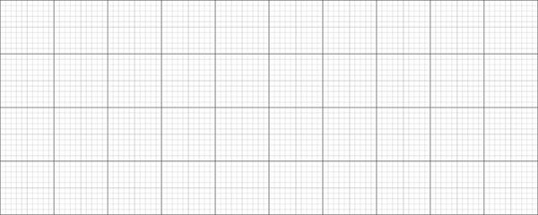 White squared sheet of paper. Squared graph paper background with black and blue grid lines, full page notebook sheet blank