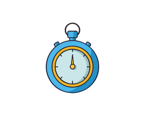 Stopwatch icon, vector illustration, isolated on white background