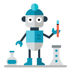 Laboratory Robot Testing Scientific Instruments Vector