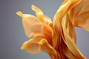 Abstract Golden Flowing Design
