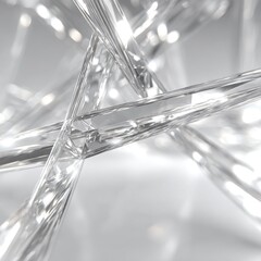 Abstract Metallic Interlocking Shapes