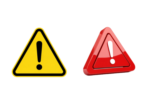 Alert triangle icon duo isolated on transparent background