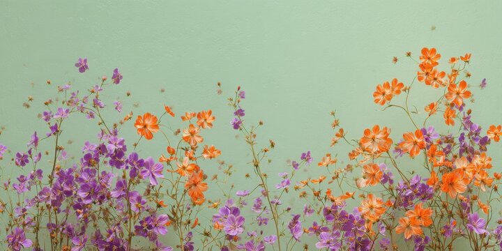 Orchid Blossoms in Bloom: A delicate arrangement of vibrant orchids graces a soft backdrop, creating a captivating display of nature's elegance and charm. - Powered by Adobe