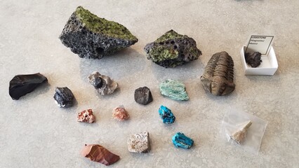 Rock Collection, Assorted Natural and Colorful Stones, Rocks and Minerals
