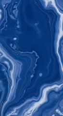 Obraz premium Abstract Blue Marble Texture - Fluid Art Background with Swirling Patterns.