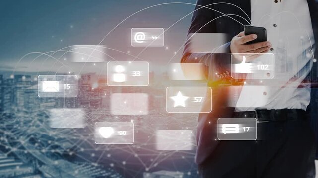 Social media engagement with interaction metrics showing comments, social media reactions, social media messages, and social media connections. Marrow - Powered by Adobe