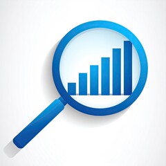 Chart growth seen in magnifying glass