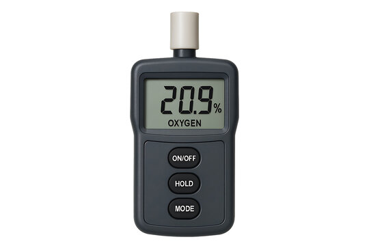 Digital Handheld Oxygen Meter Displaying 20.9 Percent, Indicating Normal Atmospheric Air Quality