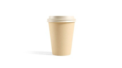 Blank Kraft Paper Cup for Eco-Friendly Product Mock-Up