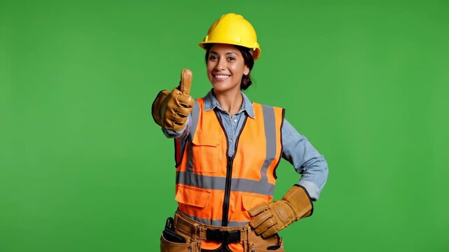 A Construction Professional Giving a Thumbs Up: A Positive Gesture of Approval
