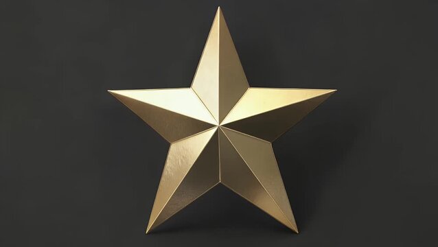 Substtial  Golden Star Illustration Isolated on a Transparent Background with a Clipping Path for Easy