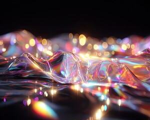 Abstract Holographic Iridescent Design