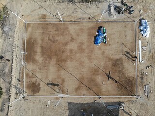 Construcción de campo de fútbol soccer