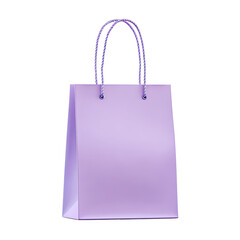 Lavender gift bag with rope handles, isolated object