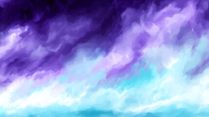 Fototapeta premium Abstract gradient artwork featuring swirling purple, cyan, and white tones. Atmospheric and dreamy, ideal for backgrounds, branding, web design, and commercial creative use.