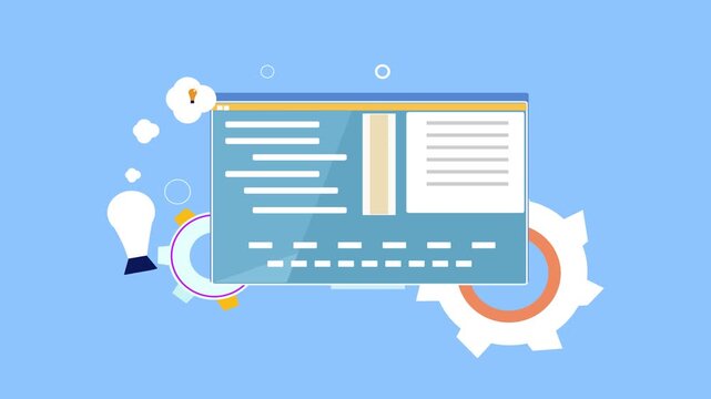 Idea grow with research website keyword, generate perfect idea with skill, 2d animation