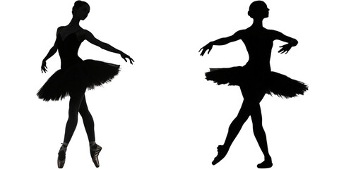 バレリーナ　バレエ　スポーツ　シルエット　イラスト