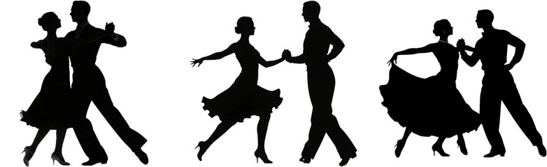 社交ダンス　スポーツ　シルエット　イラスト