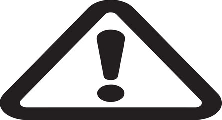 High contrast triangular warning sign vector illustration for danger alerts and safety notifications