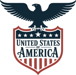 Obraz premium PrinUSA National Symbol Vector Illustrationt