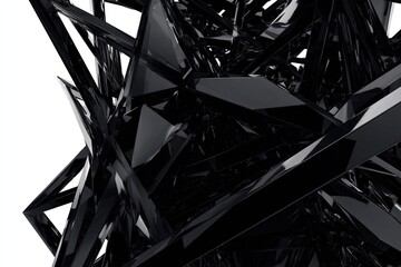 Abstract Black Geometric Shapes Design