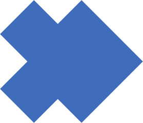 Minimal and modern blue geometric arrow pointing right
