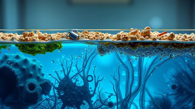 Nanofiltration barrier blocking pfos particles