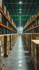 Fototapeta premium Reverse logistics warehouse for resource recovery and compliance