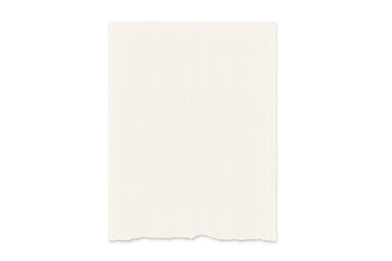Fototapeta premium Torn blank note paper with rough edge, a ripped cardboard sheet on transparent background for text