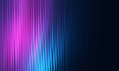 Fototapeta premium Pink and blue vertical ribbed glass texture background with dark gradient