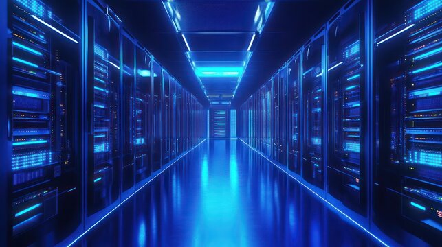 Modern data center interior design