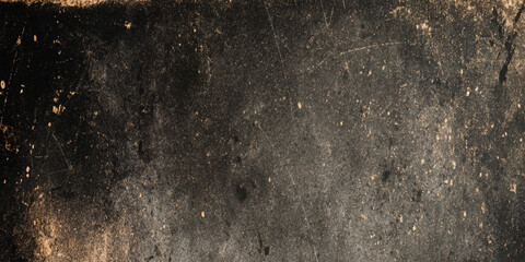 Textured black grunge wall design with cracked distressed surface old industrial tone abstract rough background.