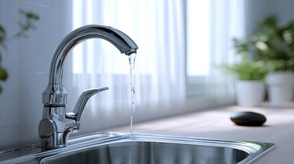 Modern Kitchen Faucet With Water Flow