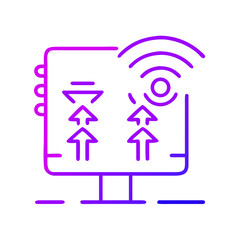 Smart Traffic System Depicted with Arrows and Signals