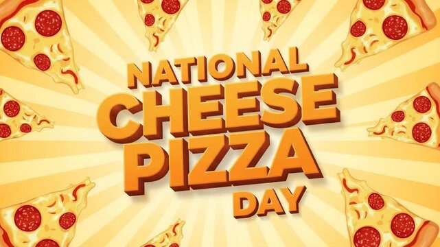 National cheese pizza day celebration graphic