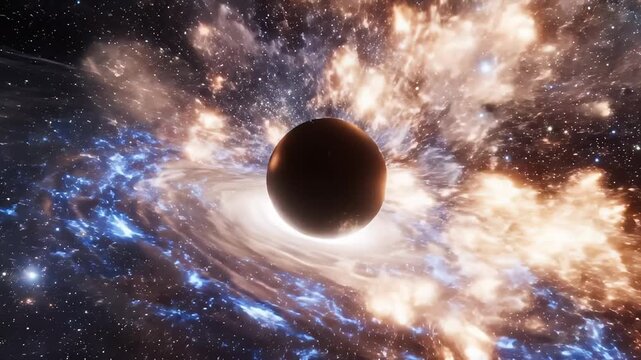 Black Hole Merger Creates a Violent Explosion in Space Simulation
