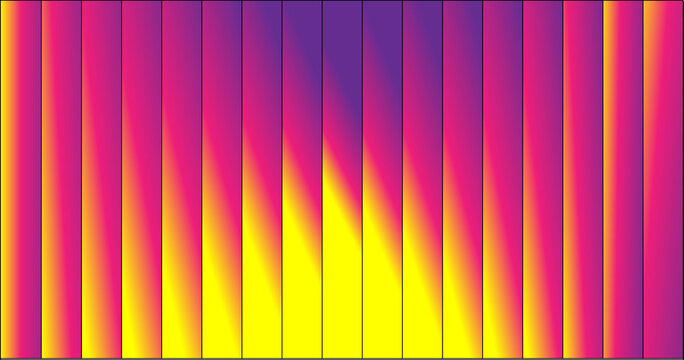 Vibrant magenta yellow gradient stripes with diagonal light rays background