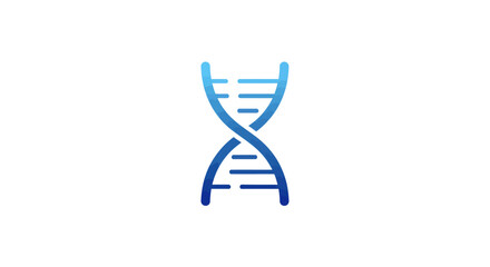 Striking DNA strand design for science and medicine concepts, vibrant blue helix for biotechnology research or pharmaceutical branding projects