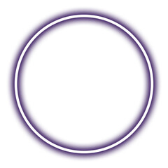 Glowing purple ring isolated on transparent background