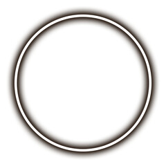 Glowing ring of light isolated on transparent background