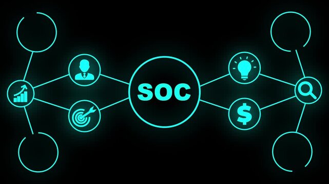 Digital Network Connections with SOC. Business, Technology, Internet and network concept.