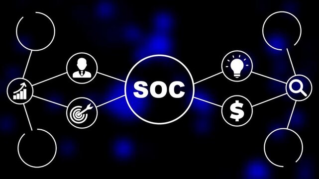 Digital Network Connections with SOC. Business, Technology, Internet and network concept.