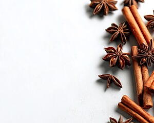 Spices Arrangement On Light Background