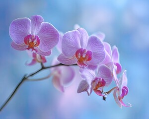 Delicate Pink Orchids In Soft Light